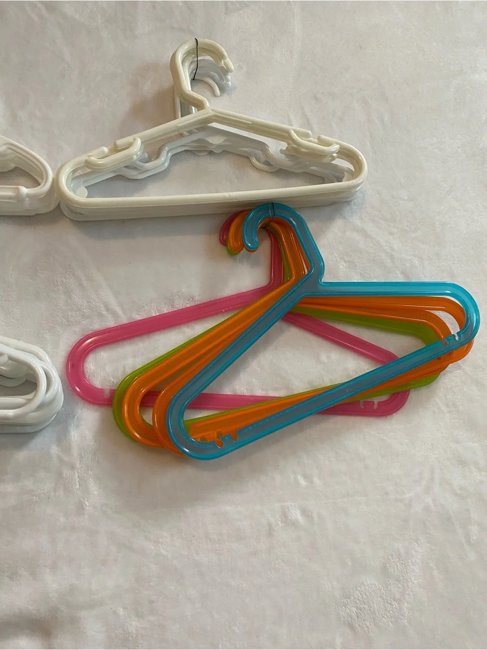 IKEA White and Multicolor Plastic Clothes Hangers